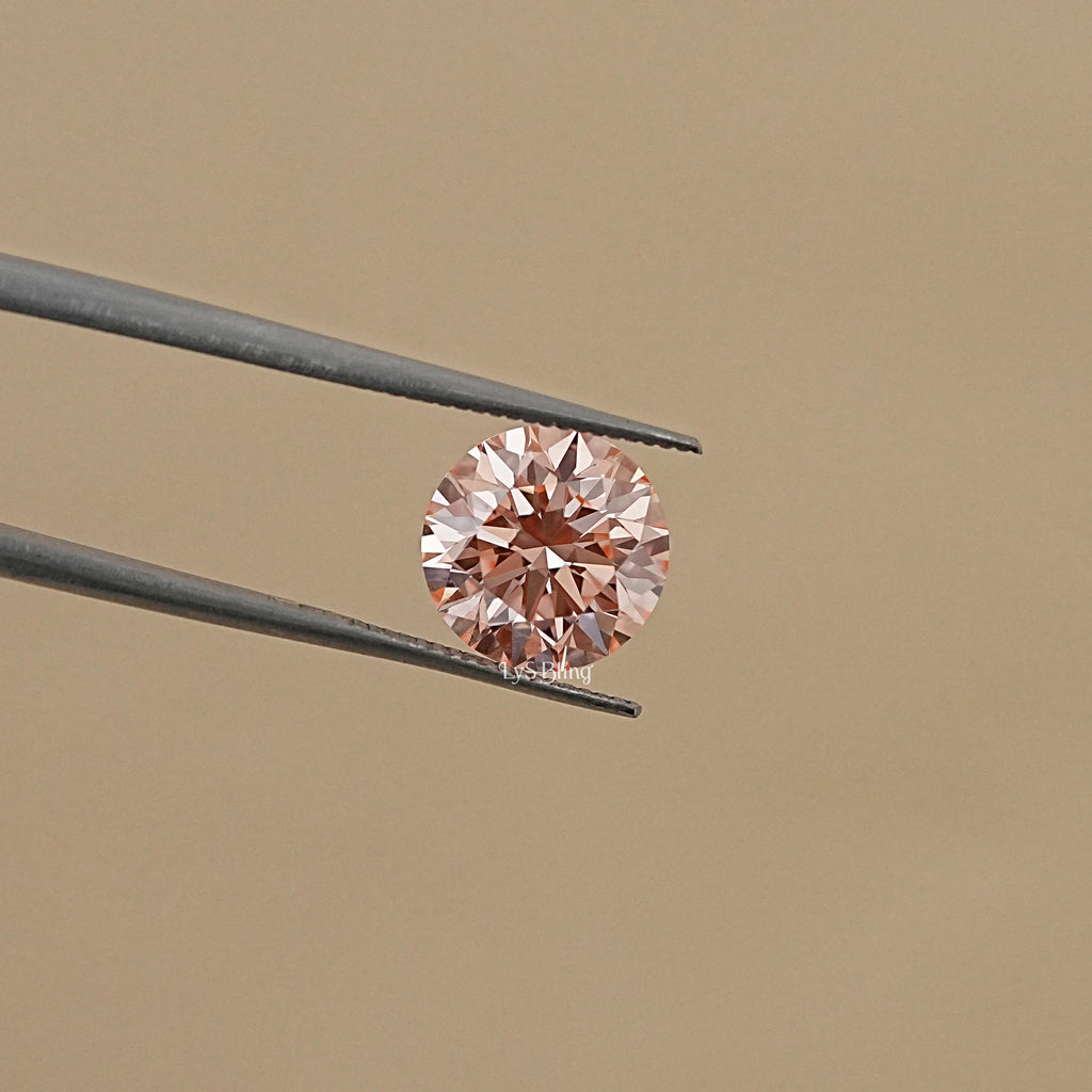 2.50 CT Fancy Vivid Pink Round Loose Diamond