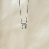 Emerald Lab Diamond Halo Pendant