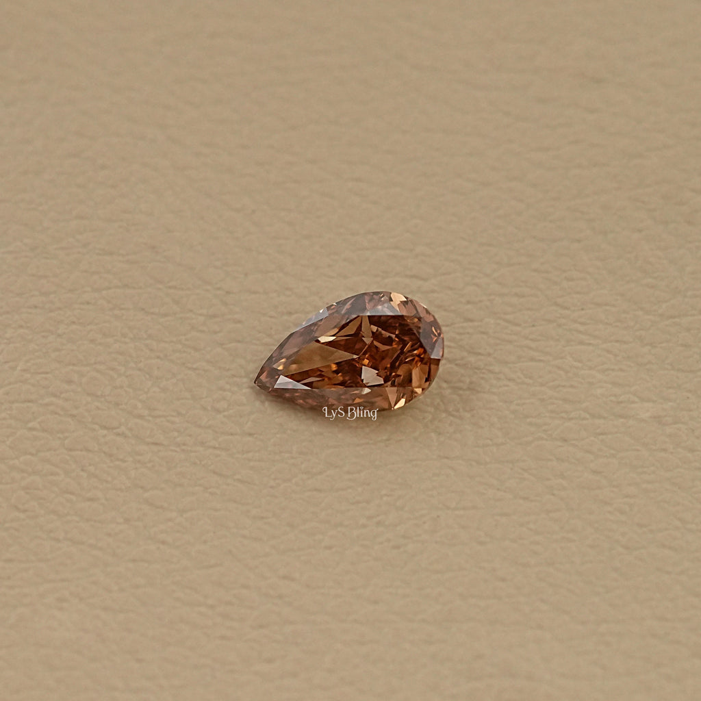 2.70 CT Fancy Brown Pear Cut Loose Diamond