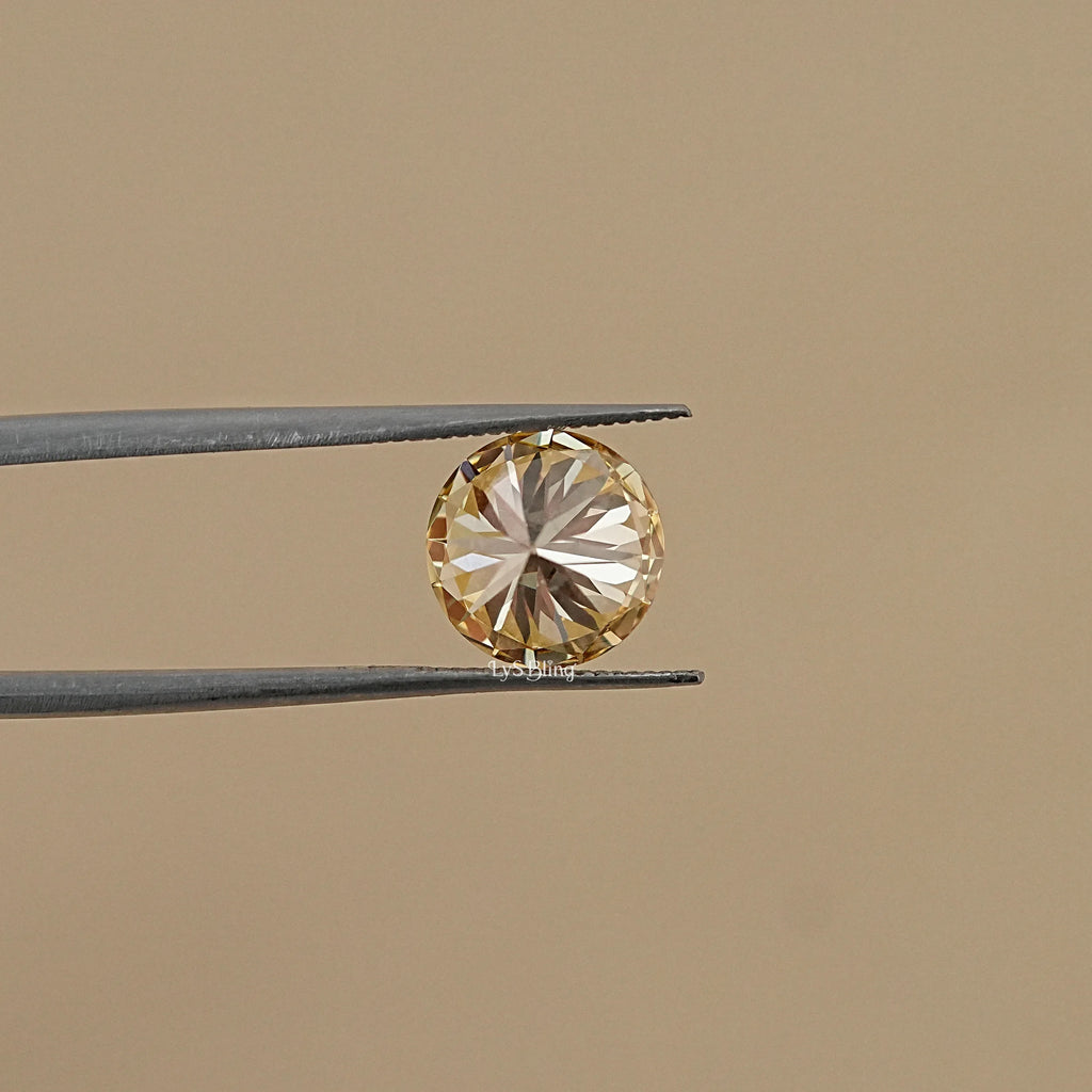 Fancy Intense Yellow Round Lab Grown Diamond