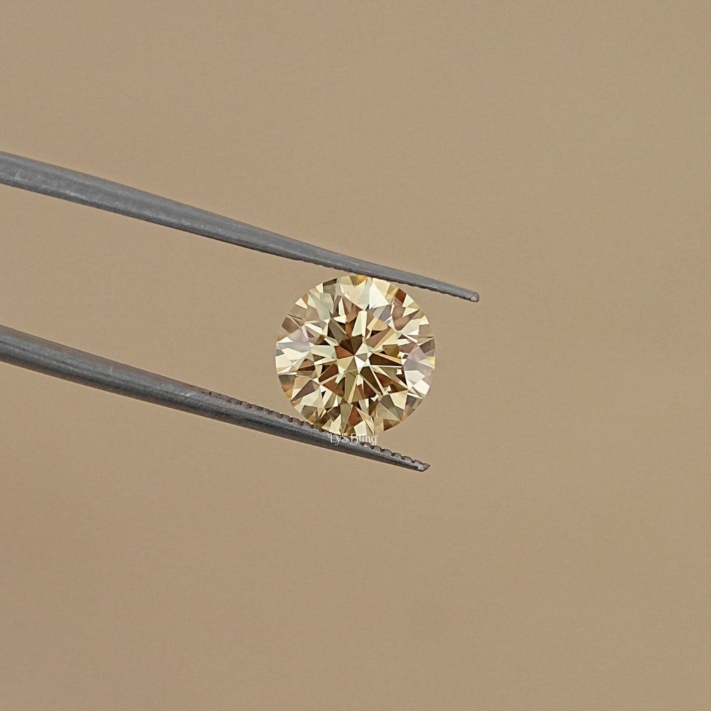 Fancy Intense Yellow Round Lab Grown Diamond