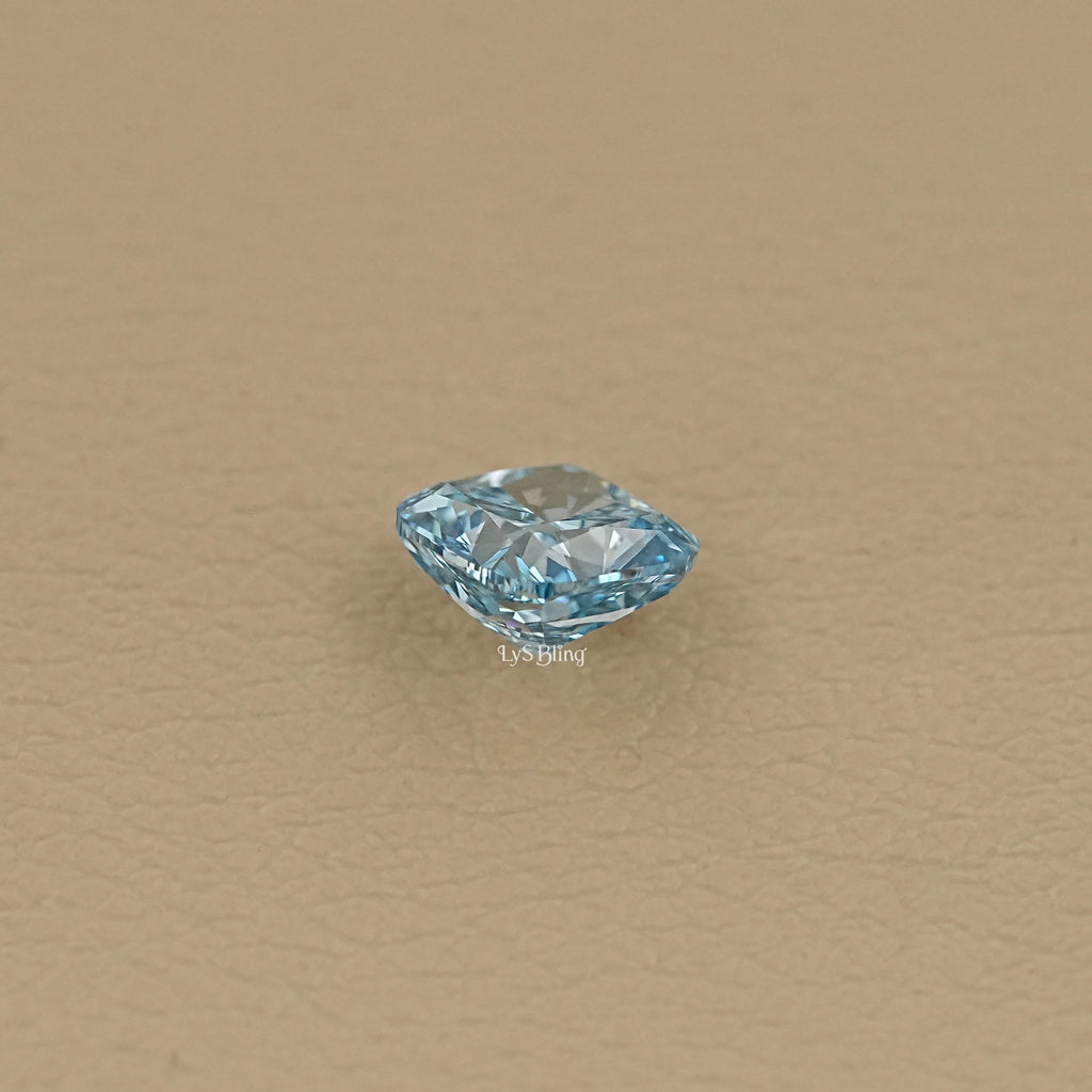 Fancy Vivid Blue Square Cushion Loose Diamond