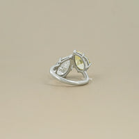 Fancy Pear Cut Lab Diamond Toi ET Moi Ring