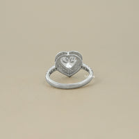 Halo With Accent Diamond Engagement Ring