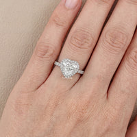 Halo With Accent Diamond Engagement Ring