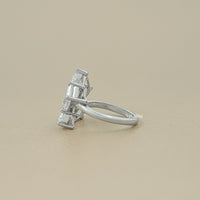 3 Stone Bypass Lab Diamond Engagement Ring