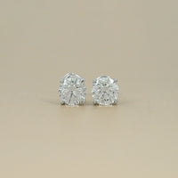 Round Cut Lab Grown Diamond Stud Earrings