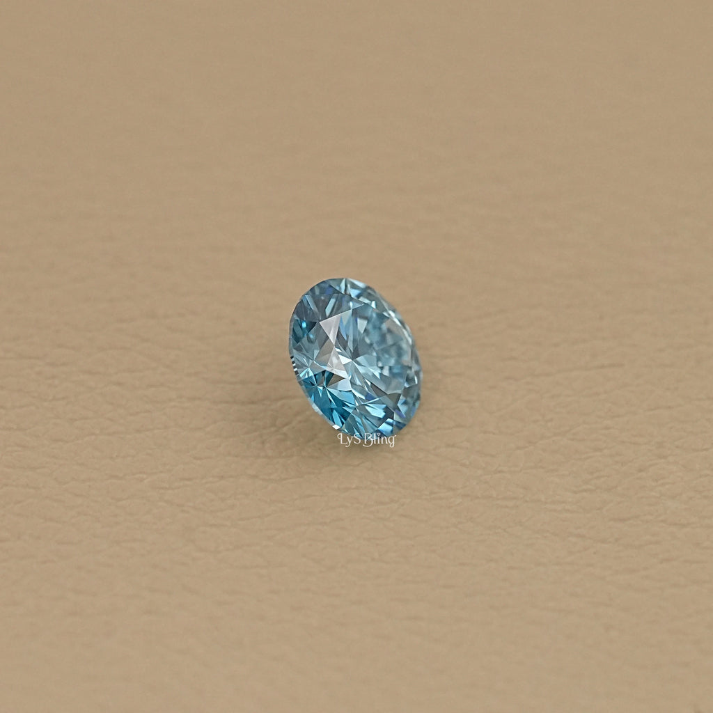 2.50 CT Round Cut Fancy Vivid Blue Diamond