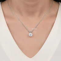 Brilliant Cut Round Lab Diamond Solitaire Pendant