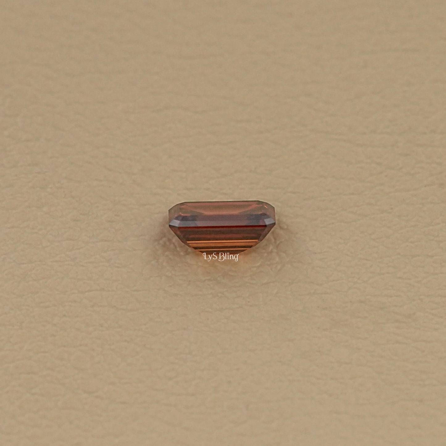 Fancy Brown Orange Emerald Cut Loose Diamond