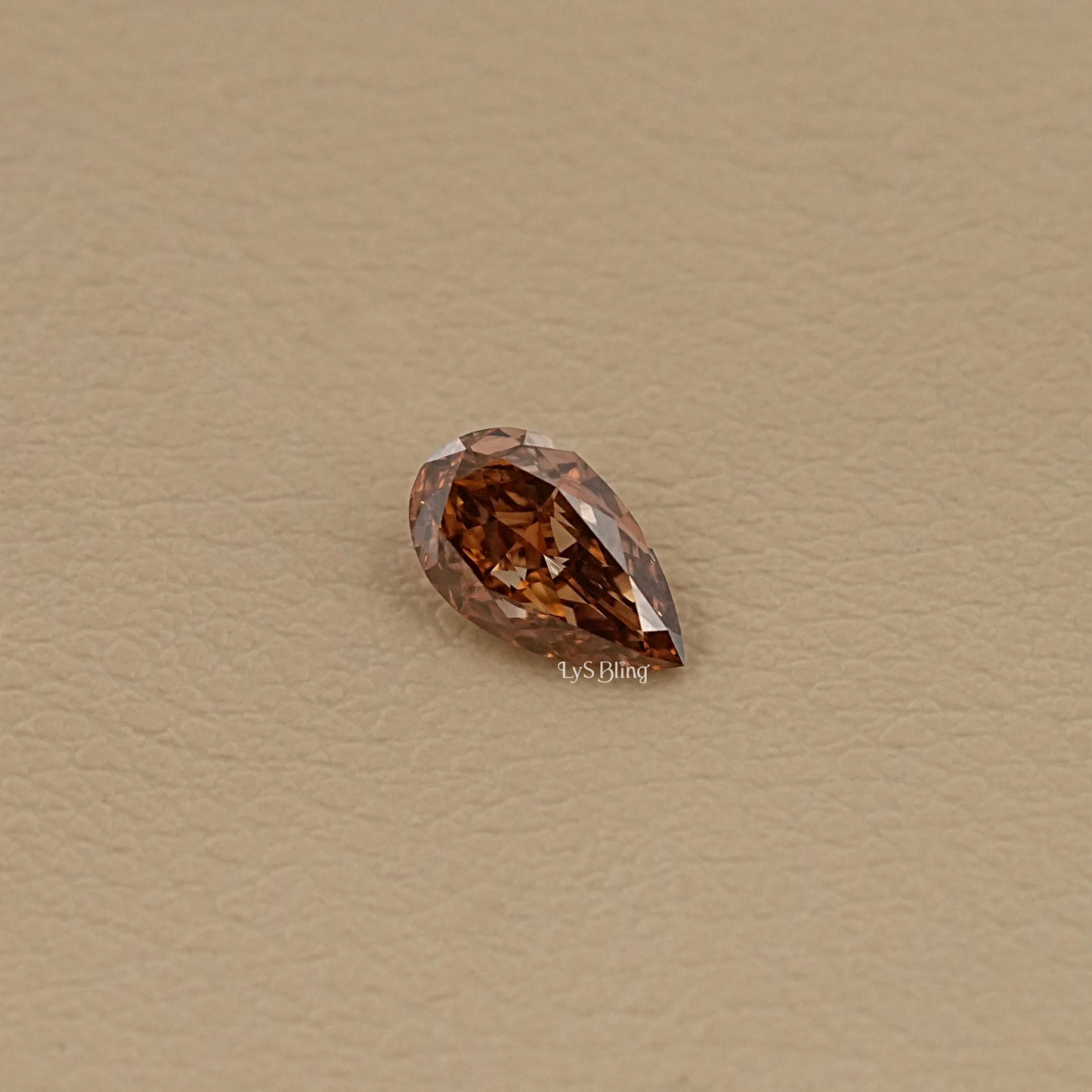 2.70 CT Fancy Brown Pear Cut Loose Diamond