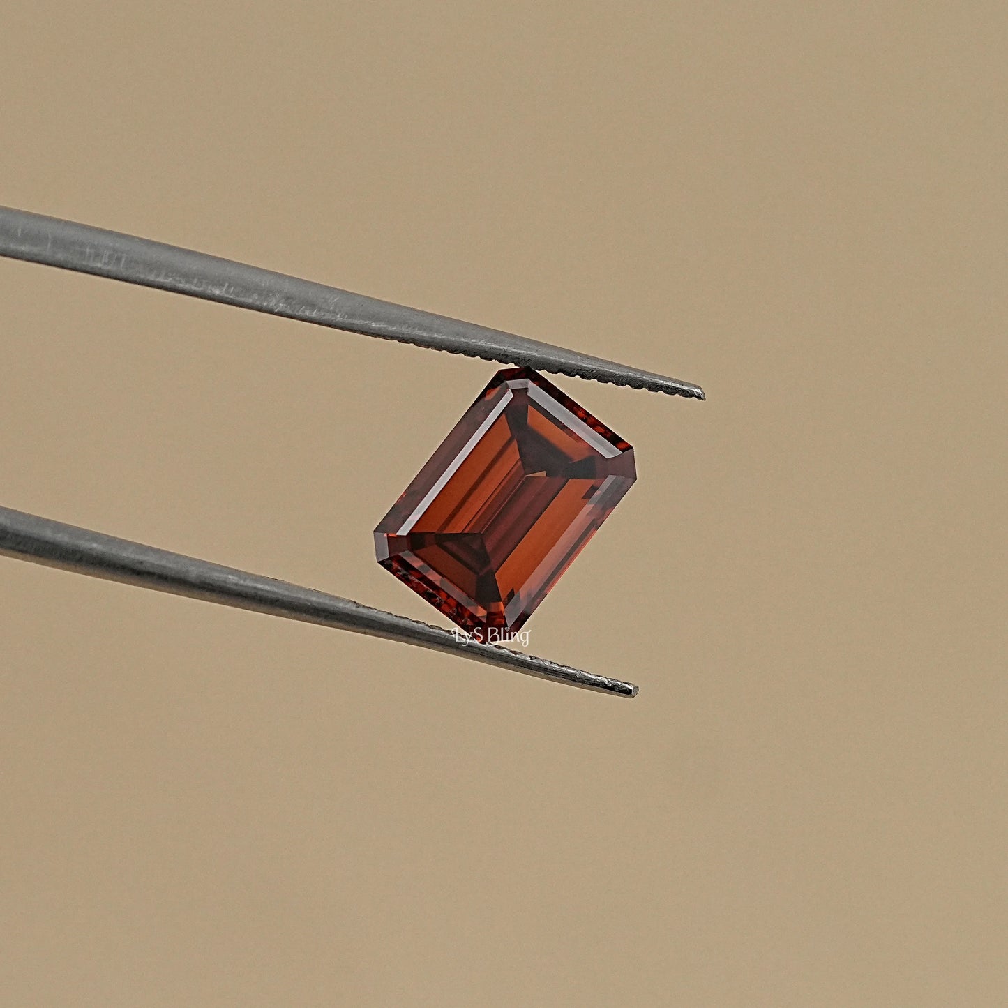 Fancy Brown Orange Emerald Cut Loose Diamond