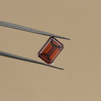 Fancy Brown Orange Emerald Cut Loose Diamond