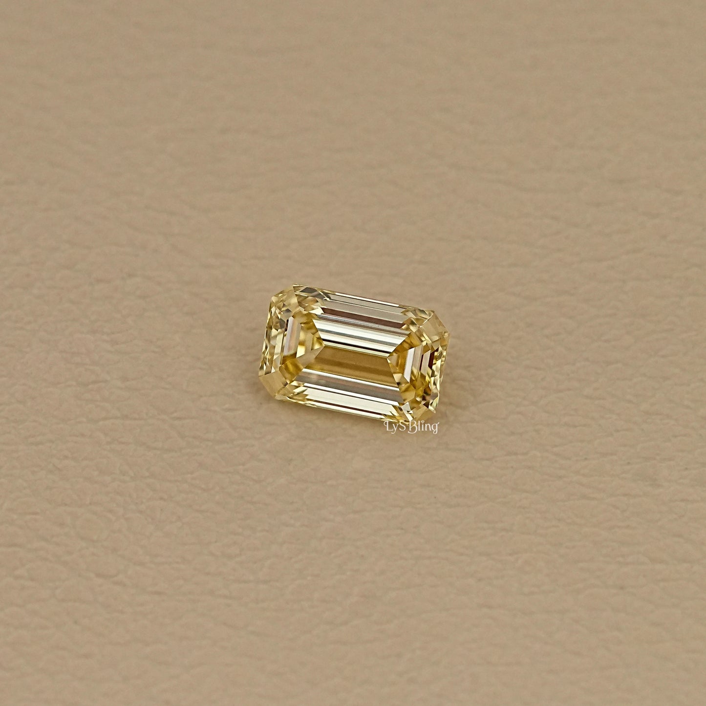Fancy Intense Yellow Emerald Lab Grown Diamond