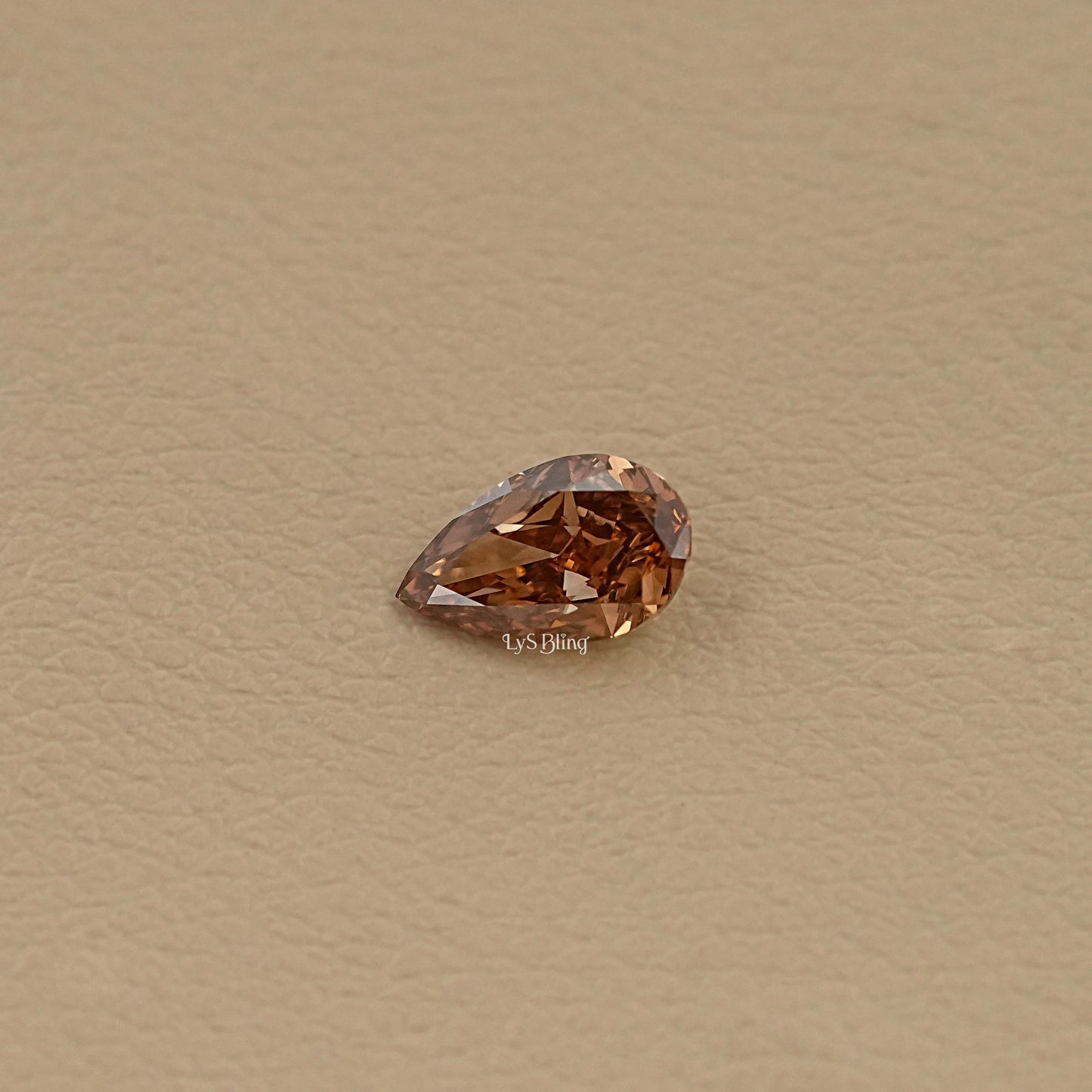 2.70 CT Fancy Brown Pear Cut Loose Diamond