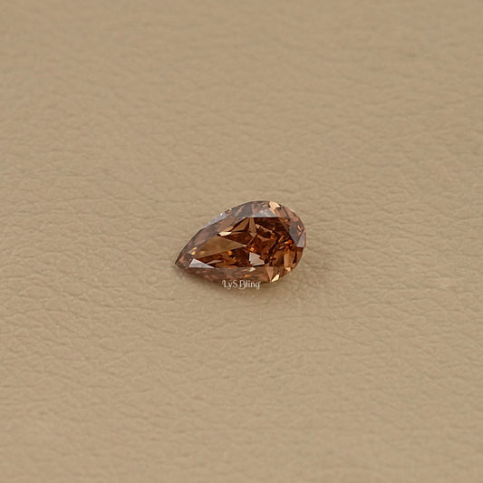2.70 CT Fancy Brown Pear Cut Loose Diamond