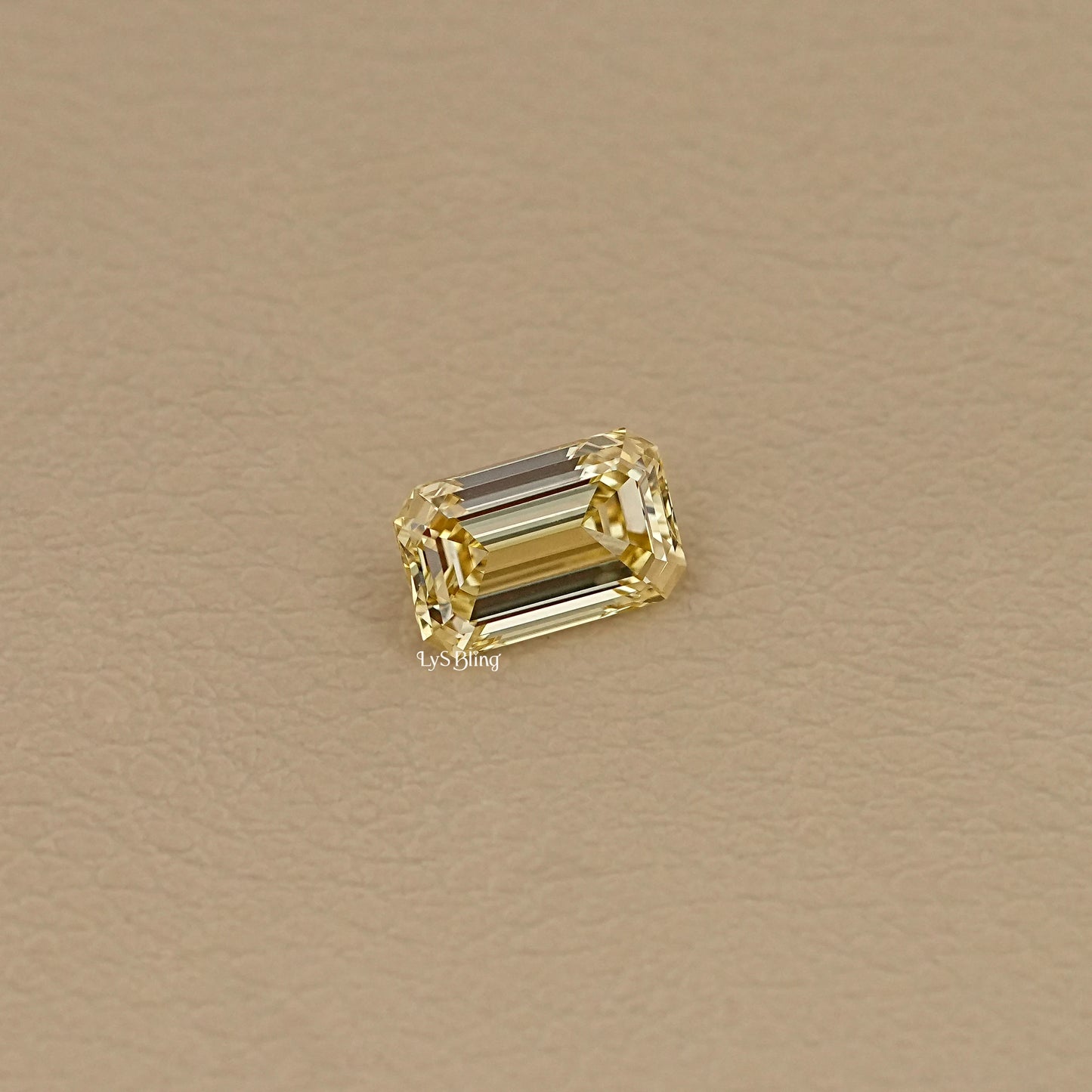 Fancy Intense Yellow Emerald Lab Grown Diamond