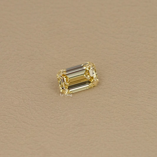 Fancy Intense Yellow Emerald Lab Grown Diamond