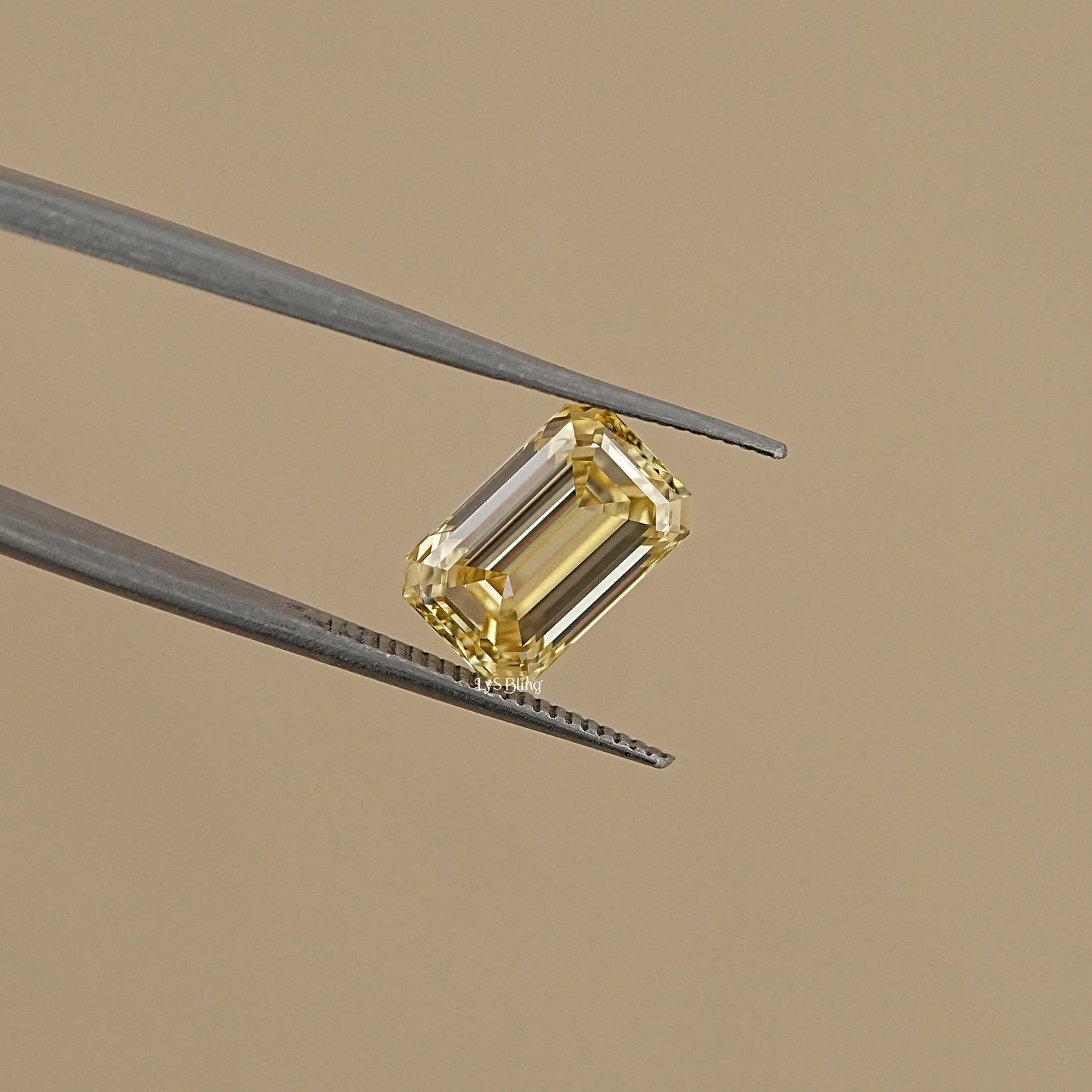 Fancy Intense Yellow Emerald Lab Grown Diamond