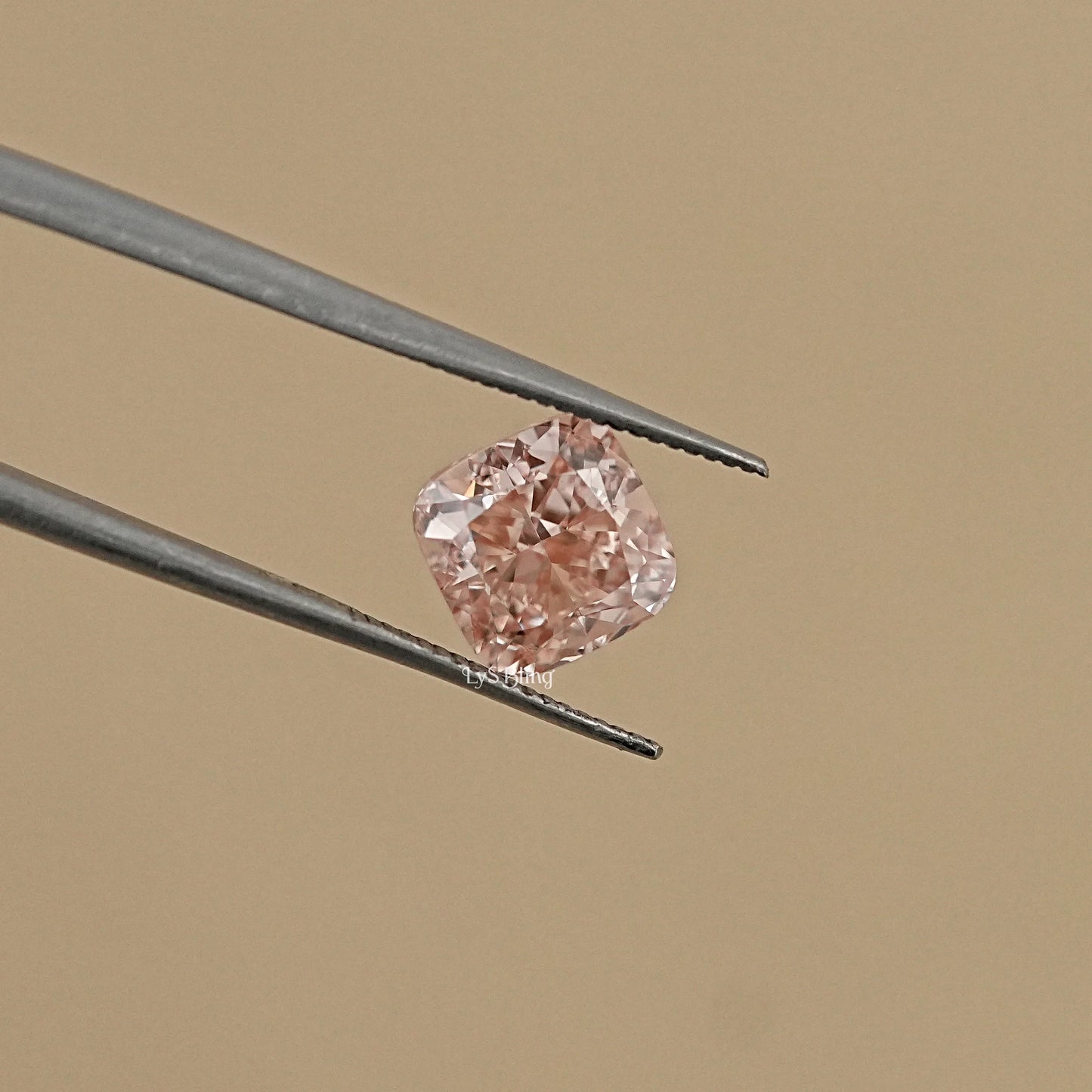 Fancy Intense Pink Square Cushion Lab Diamond