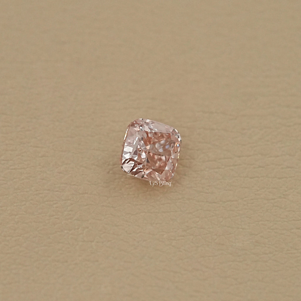 Fancy Intense Pink Square Cushion Lab Diamond