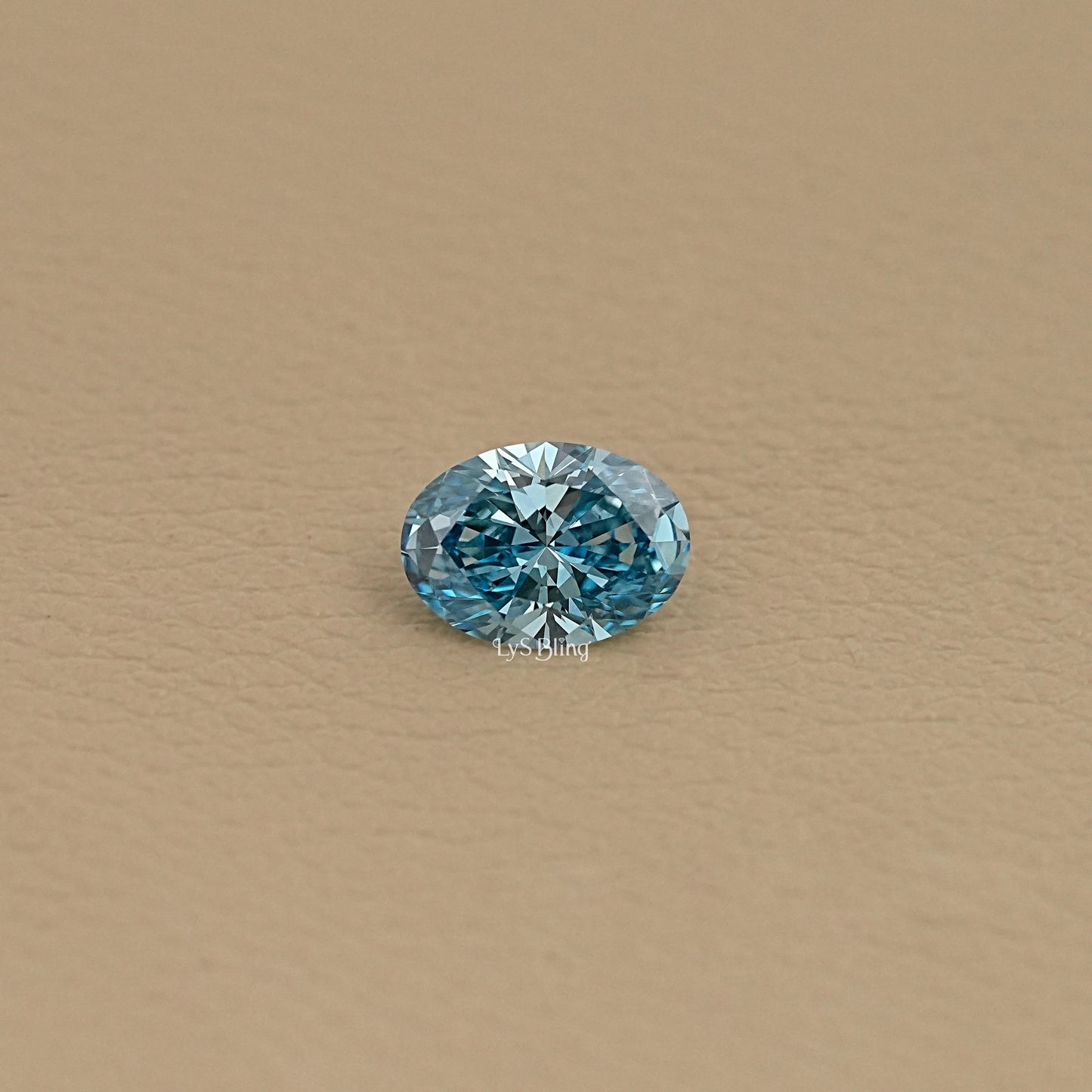 Oval Fancy Vivid Blue Lab Grown Diamond