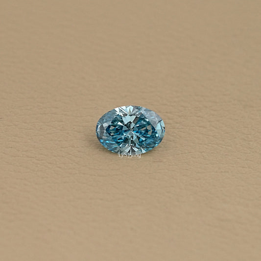 Oval Fancy Vivid Blue Lab Grown Diamond