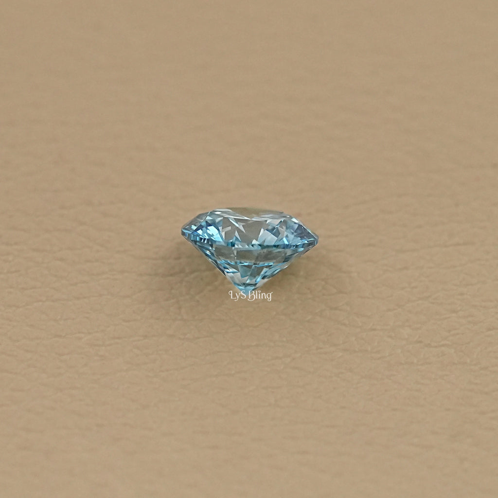 2.50 CT Round Cut Fancy Vivid Blue Diamond