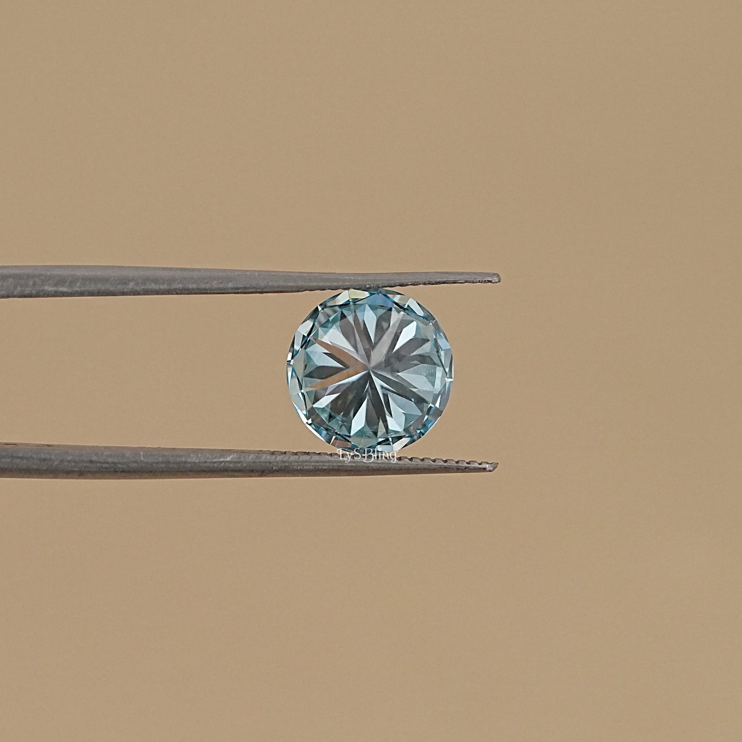 2.50 CT Round Cut Fancy Vivid Blue Diamond