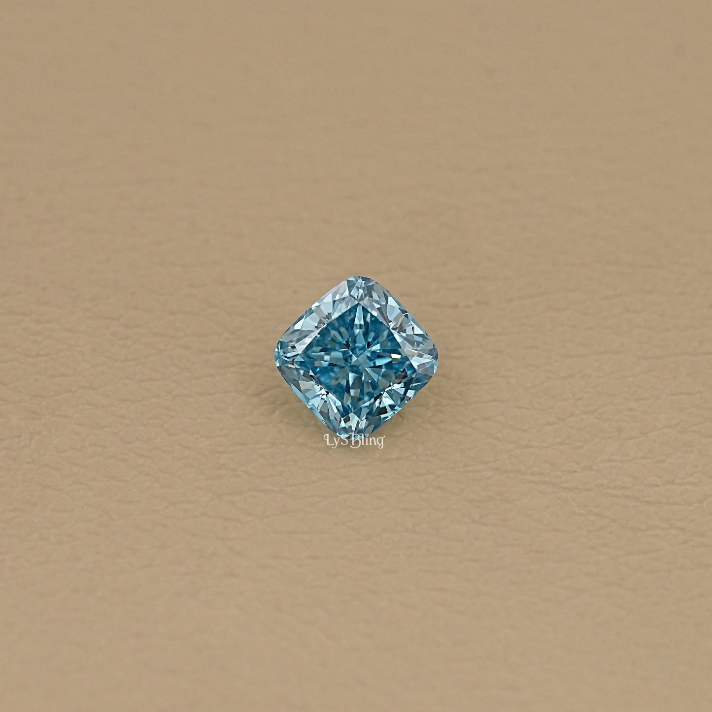 Fancy Vivid Blue Square Cushion Loose Diamond