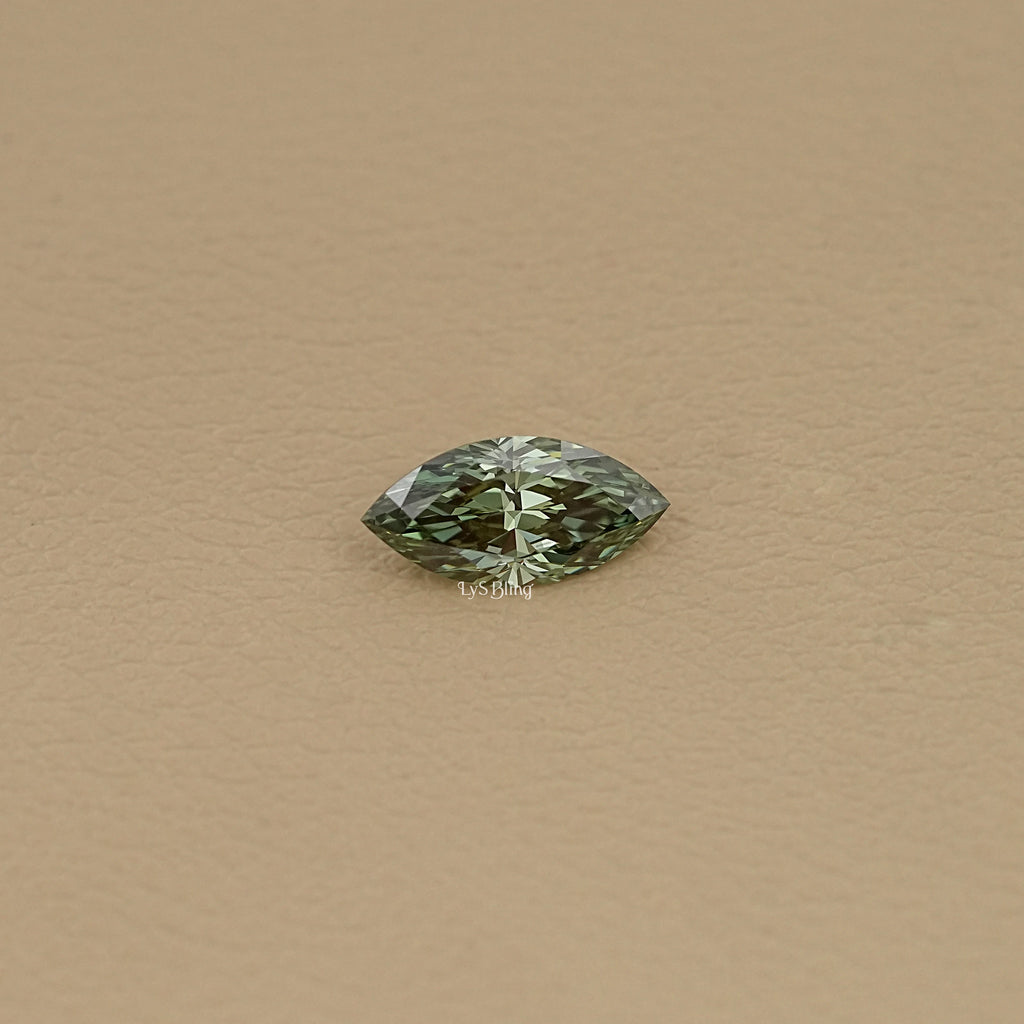 Fancy Vivid Green Marquise Lab Diamond
