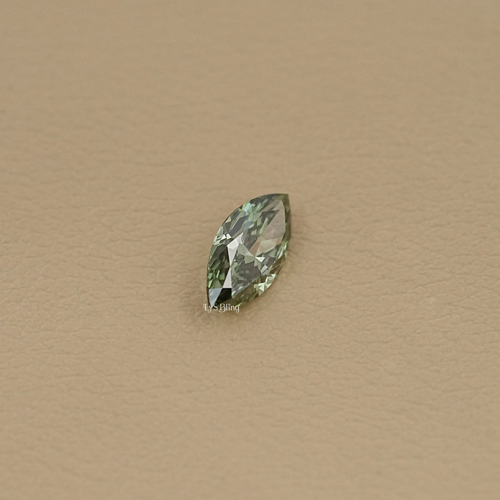 Fancy Vivid Green Marquise Lab Diamond