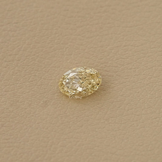 Oval Cut Fancy Yellow Loose Diamond