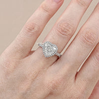 Halo With Accent Diamond Engagement Ring