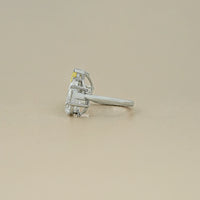 Fancy Pear Cut Lab Diamond Toi ET Moi Ring