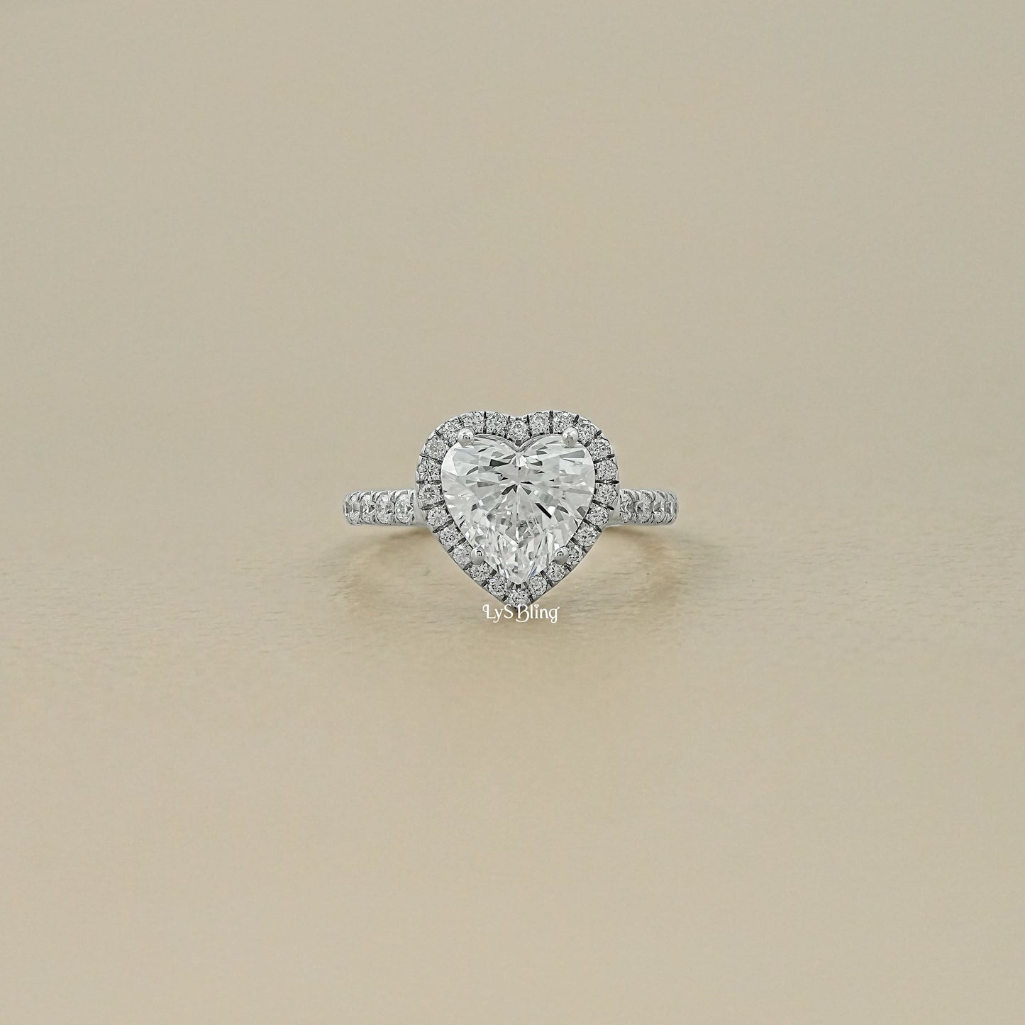 Halo With Accent Diamond Engagement Ring