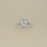 Halo With Accent Diamond Engagement Ring