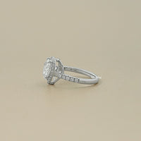 Halo With Accent Diamond Engagement Ring