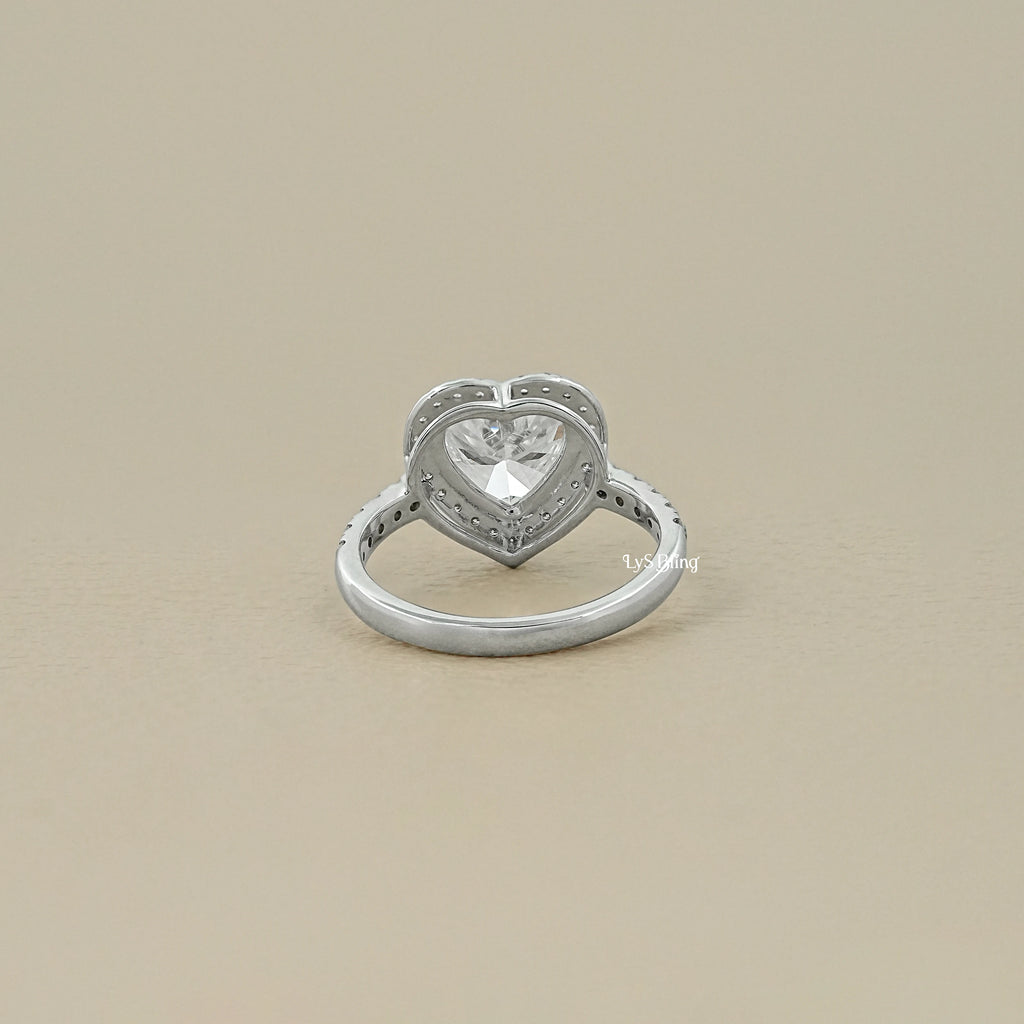 Halo With Accent Diamond Engagement Ring