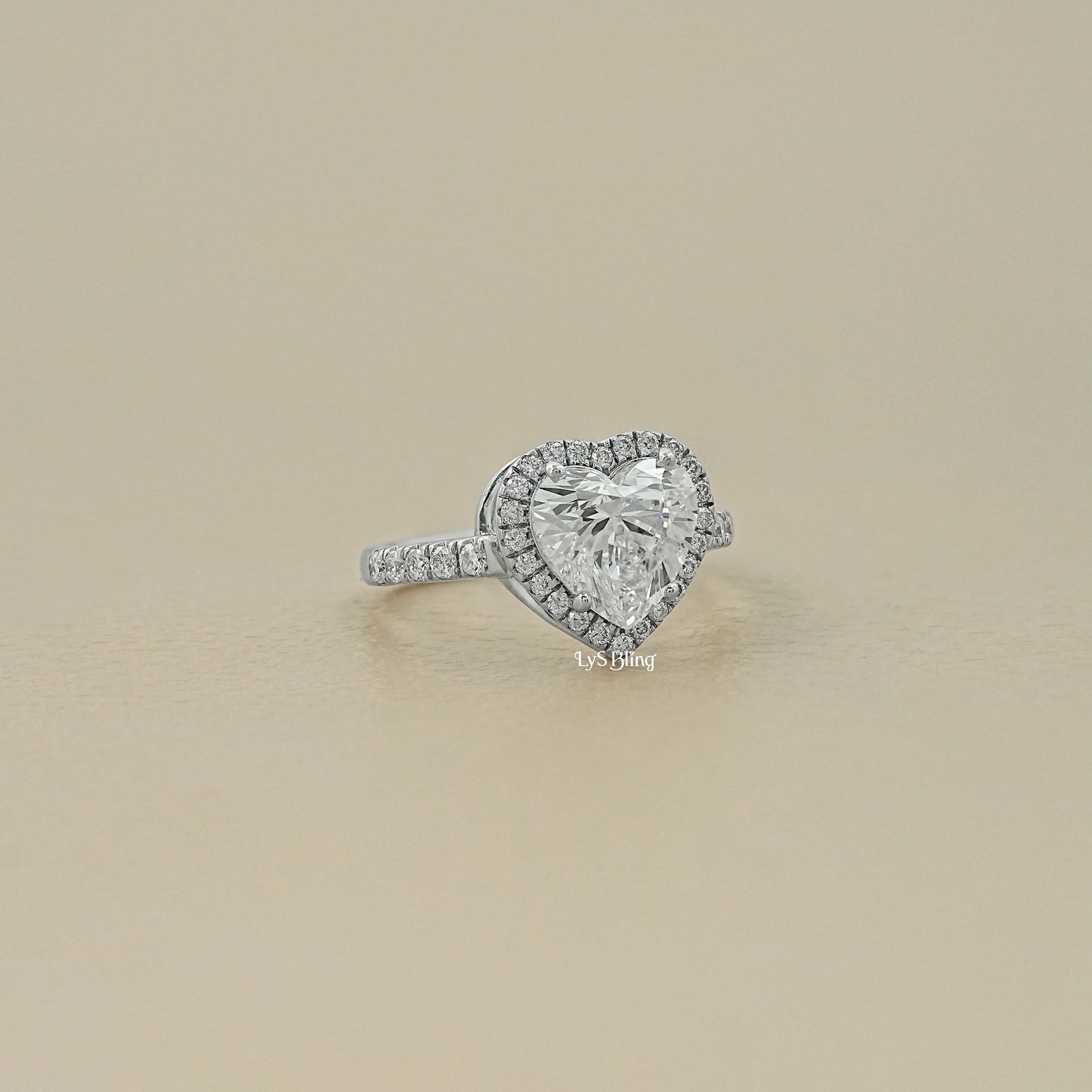 Halo With Accent Diamond Engagement Ring