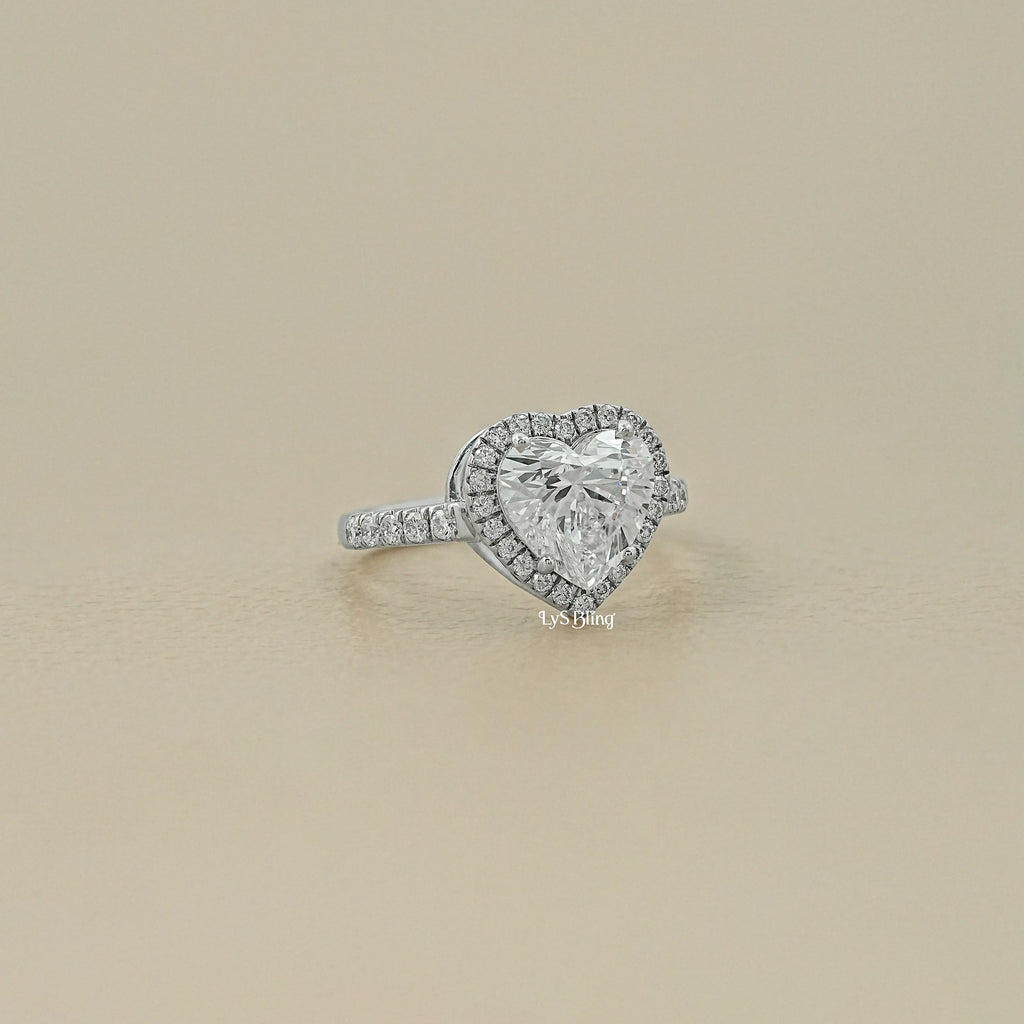 Halo With Accent Diamond Engagement Ring