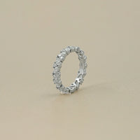 Marquise And Round Lab Diamond Eternity Wedding Band