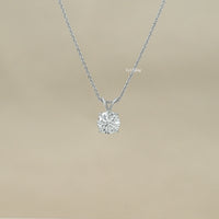 Brilliant Cut Round Lab Diamond Solitaire Pendant