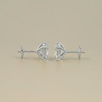 Round Cut Lab Grown Diamond Stud Earrings