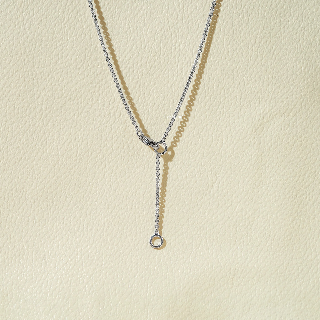 Oval Lab Diamond Station Chain Necklace