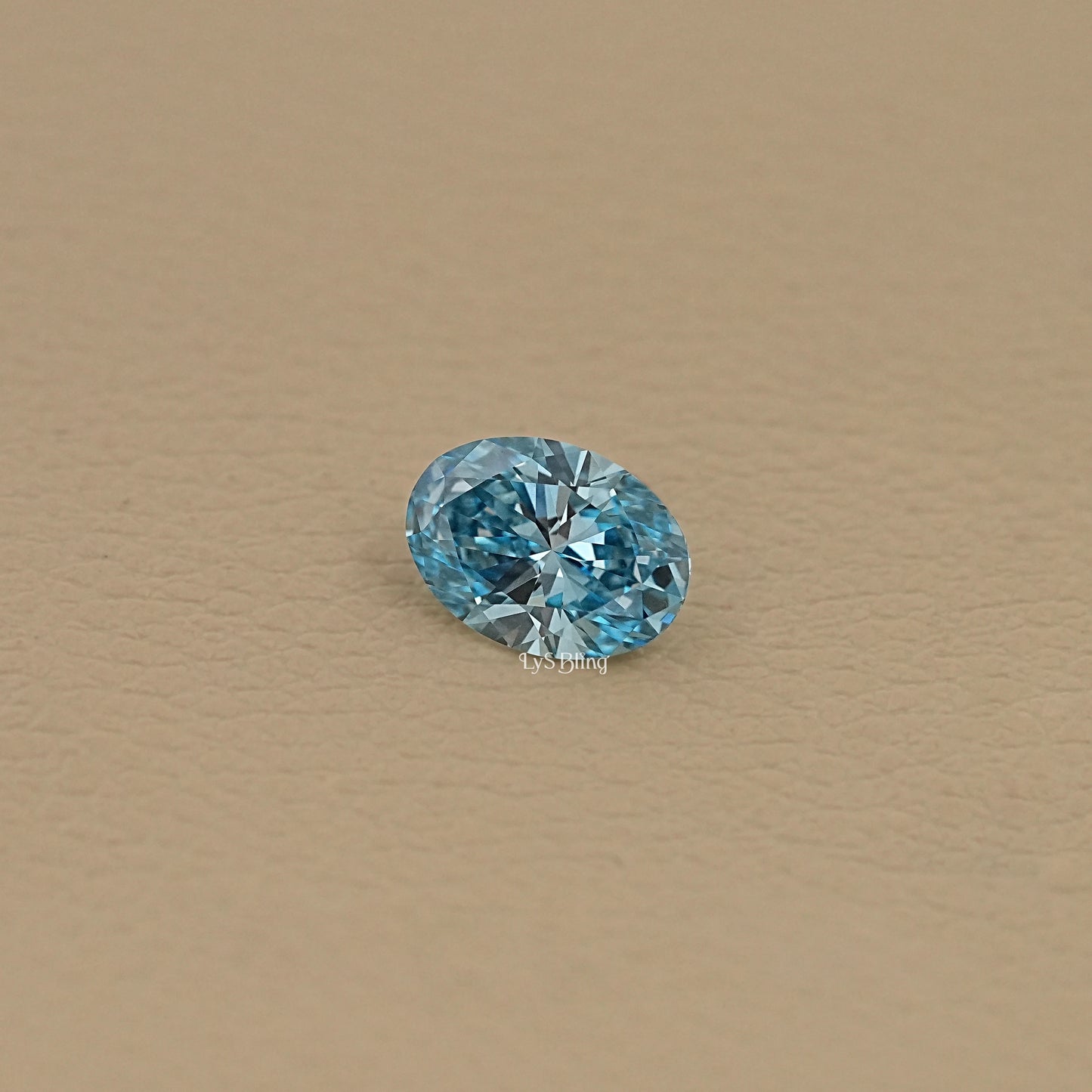 Oval Fancy Vivid Blue Lab Grown Diamond