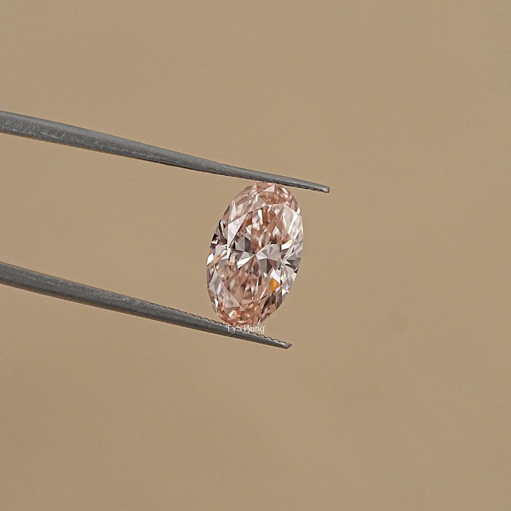 2.55 CT Oval Fancy Vivid Pink Loose Diamond