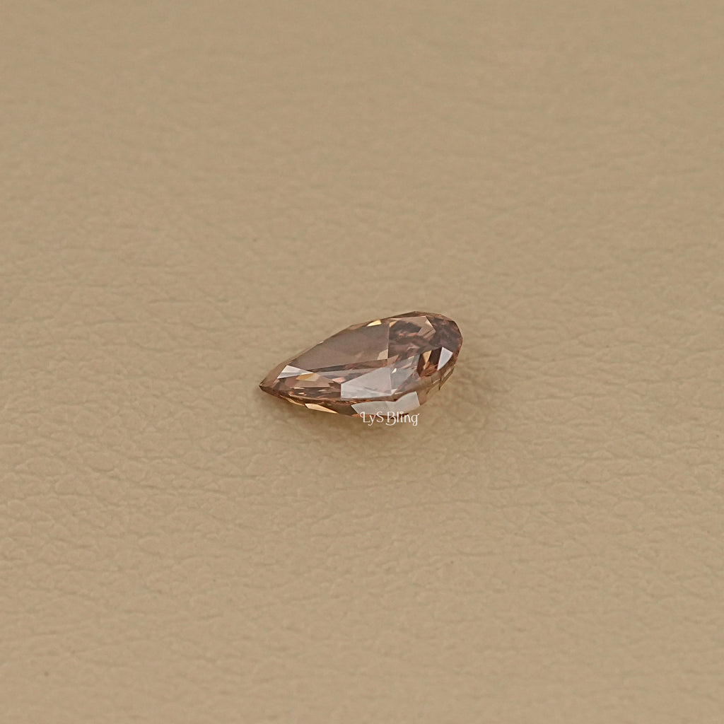 2.70 CT Fancy Brown Pear Cut Loose Diamond