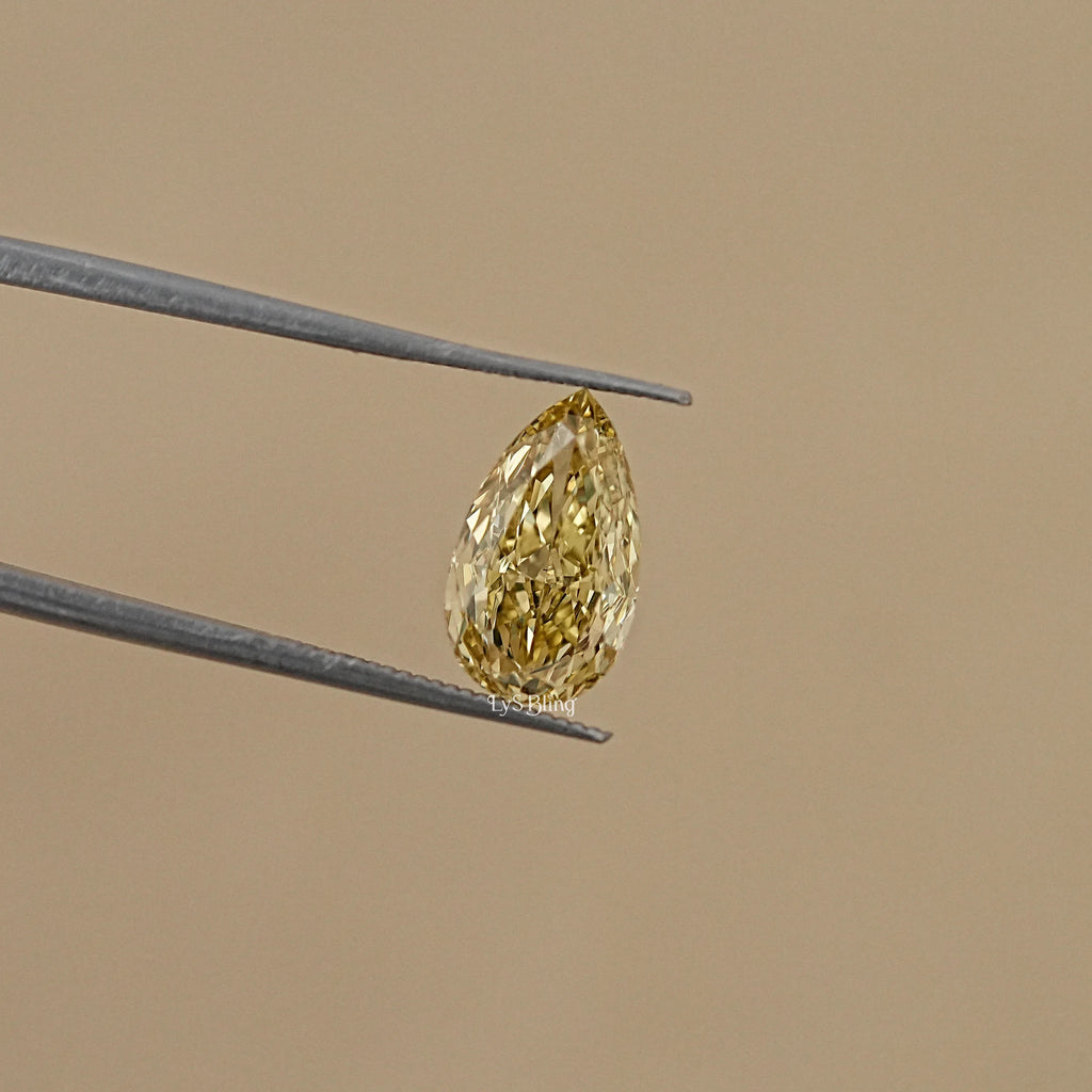 Pear Diamond Fancy Intense Yellow Loose