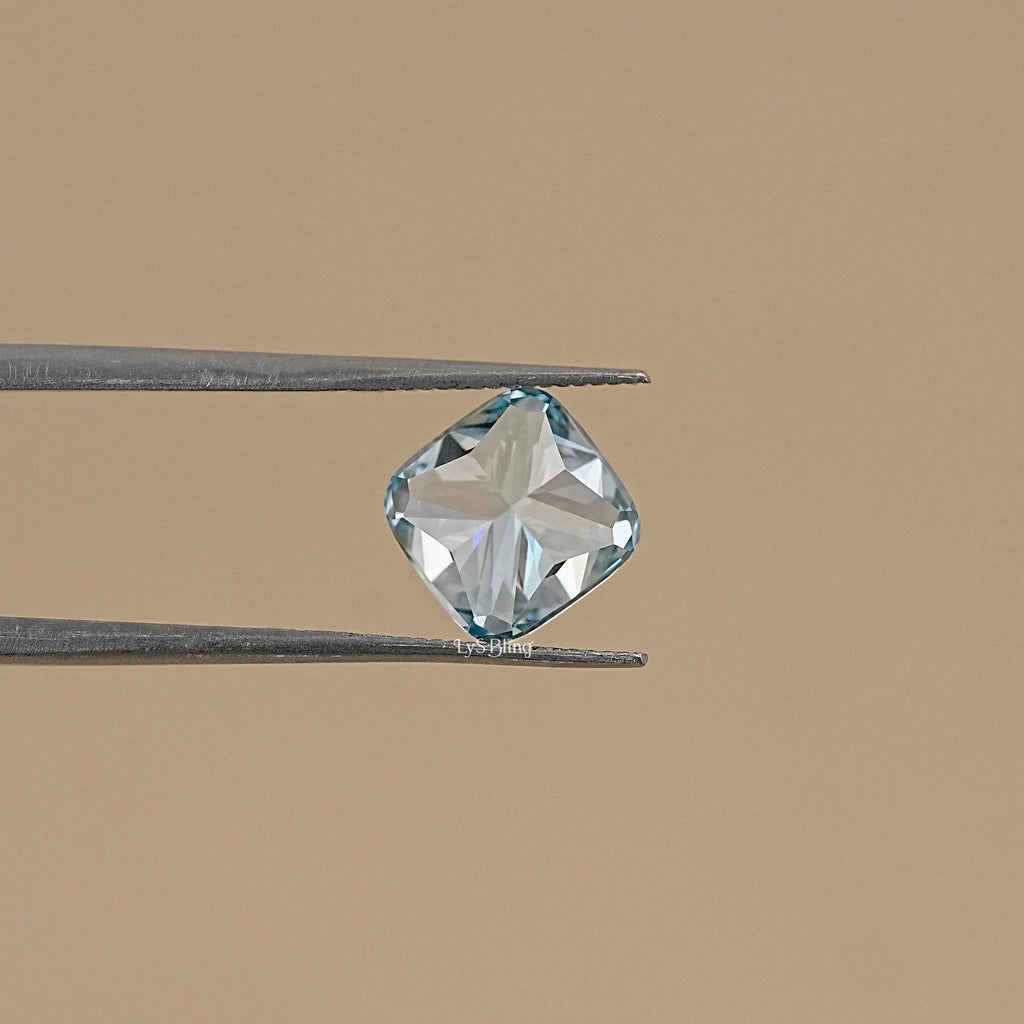 Fancy Vivid Blue Square Cushion Loose Diamond